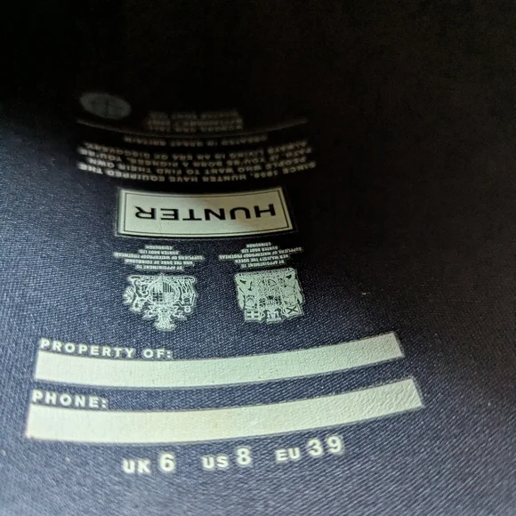 Hunter Boots Womens Size 8 US Black Matte Original Rain Boots Tall - Picture 2 of 4